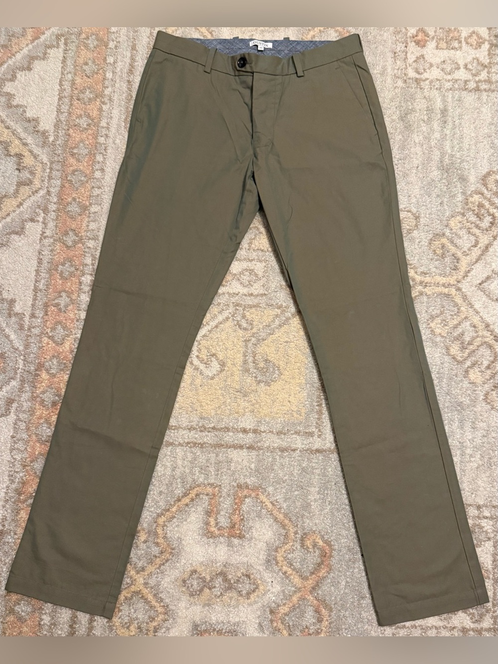 GUSTIN #225 Japan Silk Chinos - Grey Olive 35 Slim